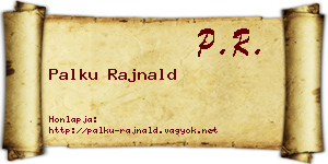 Palku Rajnald névjegykártya